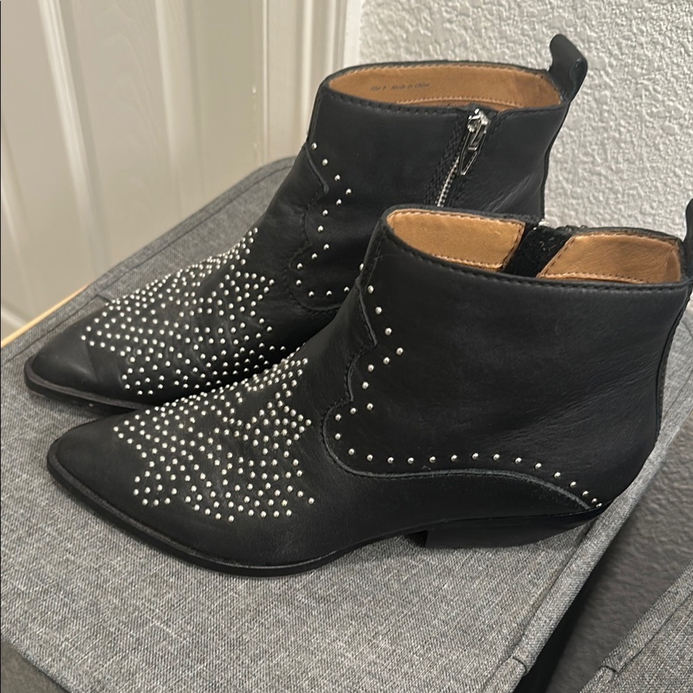 Sleek Black Ankle Booties with Studded Design by Dolce Vita